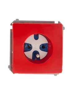 Simon Basic Gniazdo pojedyncze DATA z/u 16A IP20 z kluczem uprawniającym czerwone BMGD1.01/22