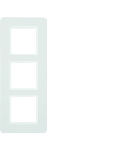 Q.7 Ramka 3-krotna, biały aksamit, lakierowany 10136189 Berker Hager