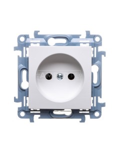 Simon 10 Gniazdo pojedyncze b/u białe 16A 250V IP20 CG1.01/11