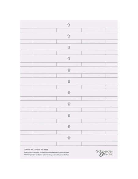 Etykiety do ramek M-Plan z polami opisowymi, biel polarna/srebrny, M-Plan MTN486100