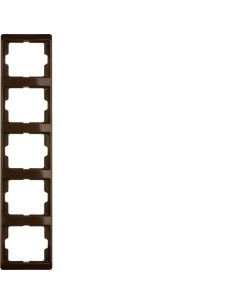 Arsys Ramka 5-krotna pionowa, brązowy  13530001 Berker Hager