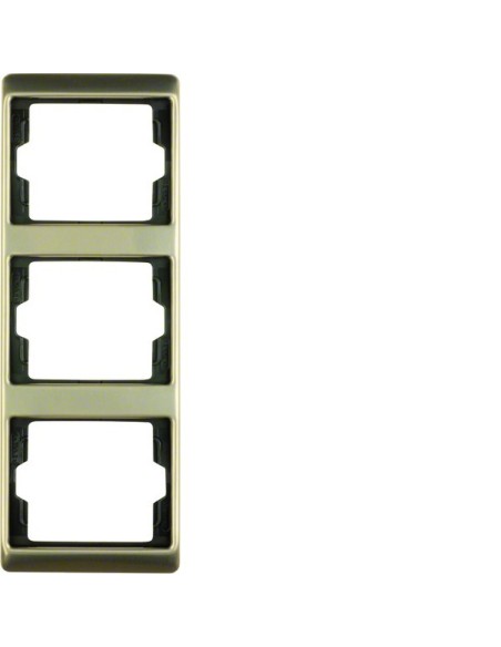 Arsys Ramka 3-krotna pionowa, jasny brąz, metal 13340001 Berker Hager