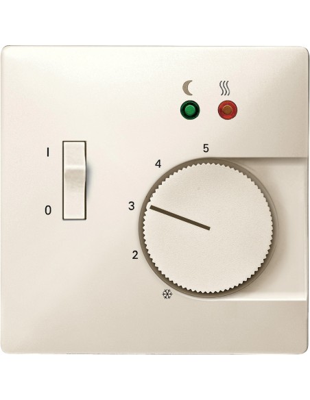 Merten System D Płytka centralna regulatora temperatury /ogrzewanie podłogowe/ kremowy MTN537544