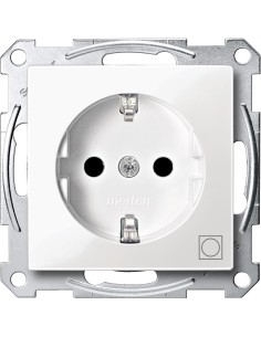 Gniazdo wtykowe SCHUKO z ozn. /suszarka/ i przesłoną, b.śrub., B.P, P, Sys M MTN2351-0319