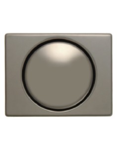 Arsys Płytka czołowa z pokrętłem regulacyjnym do ściemniacza obrotowego, jasny brąz, metal 11340001 Berker Hager