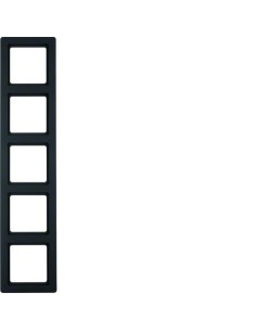 Q.1 Ramka 5-krotna, antracyt, aksamit  10156086 Berker Hager