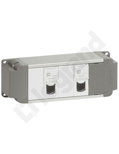 BLOK ZASILAJĄCY, 2 GNIAZDAMI RJ 45, 2 ZAŚLEPKI 1-MODUŁOWE 053495