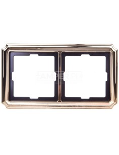 Merten Antique Ramka podwójna mosiądz polerowany MTN483221