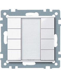 Przycisk poczwórny plus, biały active, połysk, system M MTN617425