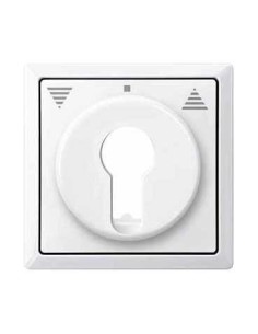 Merten System D Płytka centralna łącznika żaluzjowego na klucz biały polarny MTN319719