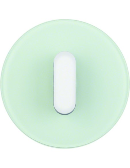 R.classic Płytka czołowa z pokrętłem do łącznika obrotowego, szkło, biały 10012083 Berker Hager