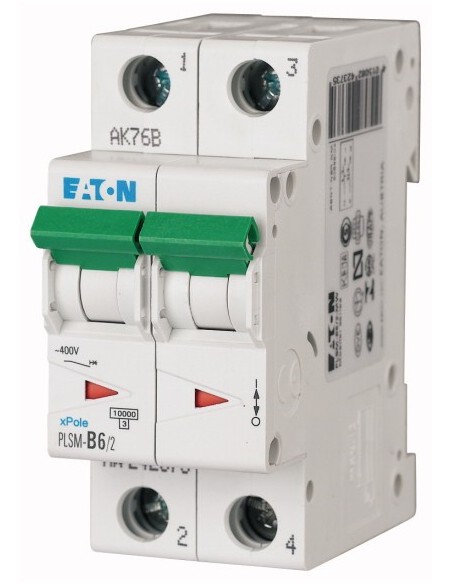 Wyłącznik nadprądowy 2P D 6A 10kA AC PLSM-D6/2-MW 242422