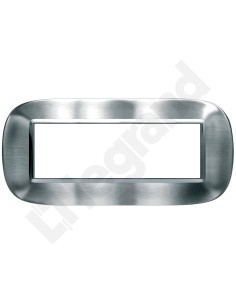 AXOLUTE Ramka owalna 6-modułowa stal matowa HB4806ACS