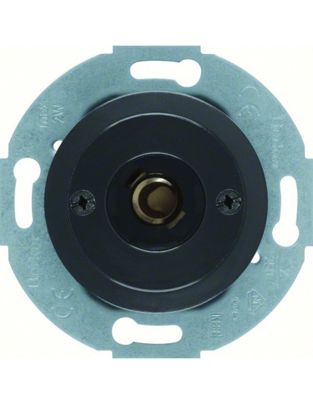 Serie 1930/Glas Łącznik i sygnalizator świetlny E10 z elementem centralnym, czarny 510401 Berker Hager