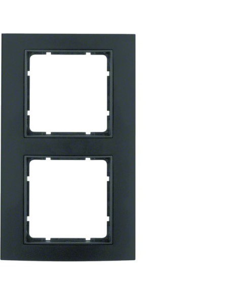 B.3 Ramka 2-krotna, alu, czarny/antracyt  10123005 Berker Hager