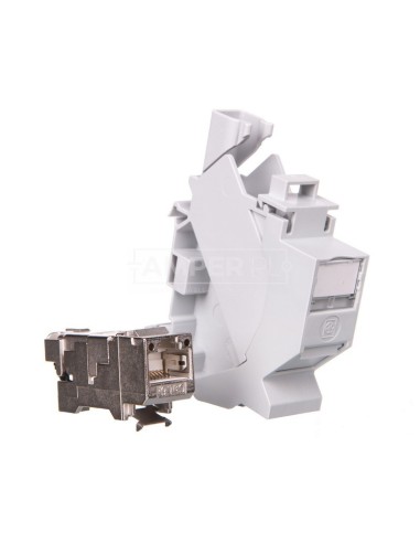 Adapter z gniazdem RJ45 kat.6A na szynę DIN TH35 EPIC DATA HS RJ45 F 10G B 21700614