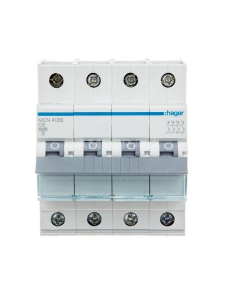 Wyłącznik nadprądowy 4P C 6A 6kA AC MCN406E