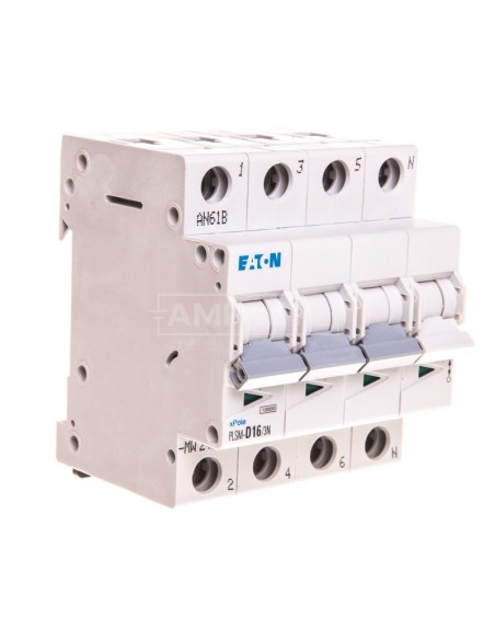 Wyłącznik nadprądowy 3P+N D 16A 10kA AC PLSM-D16/3N-MW 242566