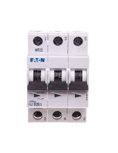 Wyłącznik nadprądowy 3P D 20A 15kA AC FAZ D20/3 278897