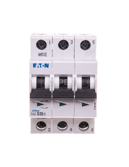 Wyłącznik nadprądowy 3P D 20A 15kA AC FAZ D20/3 278897