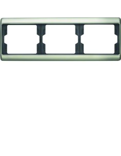 Arsys Ramka 3-krotna pozioma, stal szlachetna nierdzewna 13740004 Berker Hager