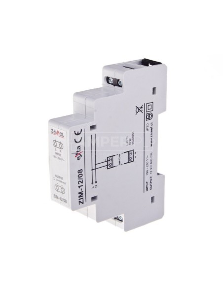Zasilacz impulsowy 230VAC/12VDC 0,8A ZIM-12/08 EXT10000158