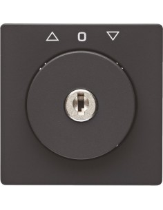 Q.x Płytka czołowa z kluczem do łącznika żaluzjowego na klucz antracyt, aksamit 10836086 Berker Hager