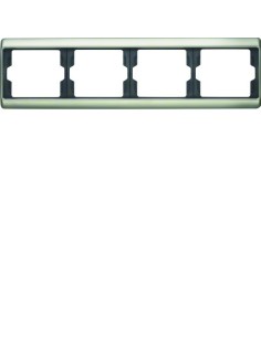Arsys Ramka 4-krotna pozioma, stal szlachetna nierdzewna 13840004 Berker Hager