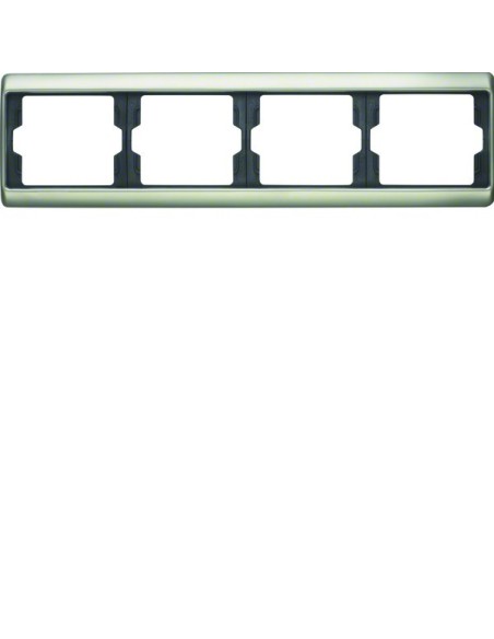 Arsys Ramka 4-krotna pozioma, stal szlachetna nierdzewna 13840004 Berker Hager