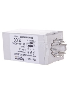 Przekaźnik czasowy 2P 5A 0,1-1,2sek 24-48V AC/DC załączanie na nastawiony czas RTX-133 24/48 1,2SEK