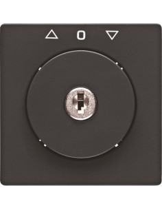 Q.x Płytka czołowa z kluczem do łącznika żaluzjowego na klucz antracyt, aksamit 10816086 Berker Hager