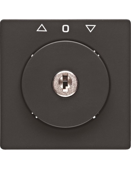 Q.x Płytka czołowa z kluczem do łącznika żaluzjowego na klucz antracyt, aksamit 10816086 Berker Hager