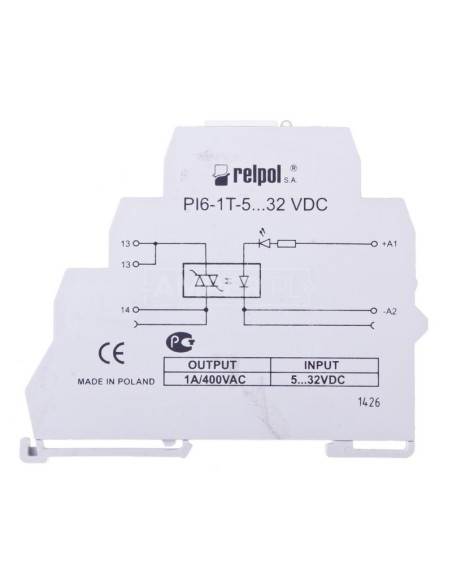 Przekaźnik interfejsowy 1Z 5-32V DC PI6-1T-5-32VDC 854603