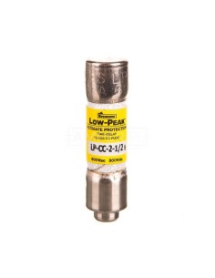 Wkładka bezpiecznikowa cylindryczna 10x38mm 2,5A 600V AC/300V DC, zwłoczna, klasa CC LP-CC-2-1-2