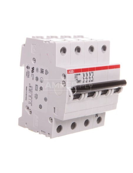 Wyłącznik nadprądowy 3P D 3A 6kA AC S203-D3 NA 2CDS253103R0031