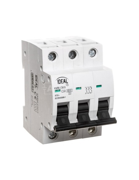 Wyłącznik nadprądowy 3P C 50A 6kA AC KMB6-C50/3 23169