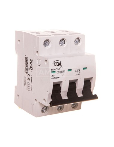 Wyłącznik nadprądowy 3P C 25A 6kA AC KMB6-C25/3 23148