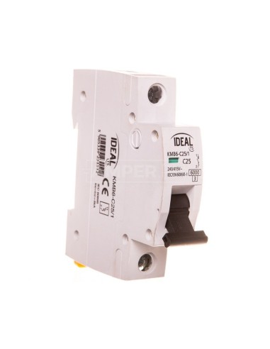 Wyłącznik nadprądowy 1P C 25A 6kA AC KMB6-C25/1 23151