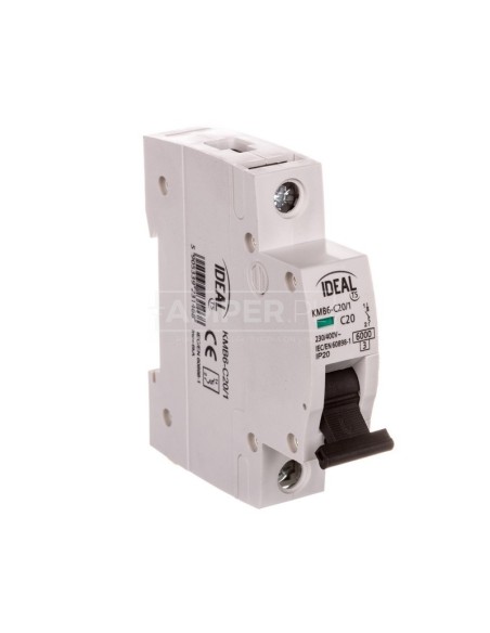 Wyłącznik nadprądowy 1P C 20A 6kA AC KMB6-C20/1 23146