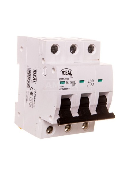 Wyłącznik nadprądowy 3P B 6A 6kA AC KMB6-B6/3 23171