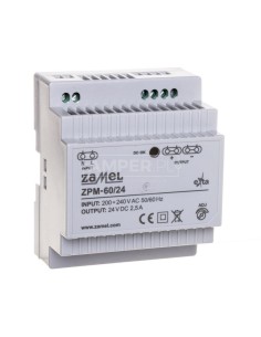 Zasilacz impulsowy TH-35 60W 24V DC ZPM-60/24 EXT10000211
