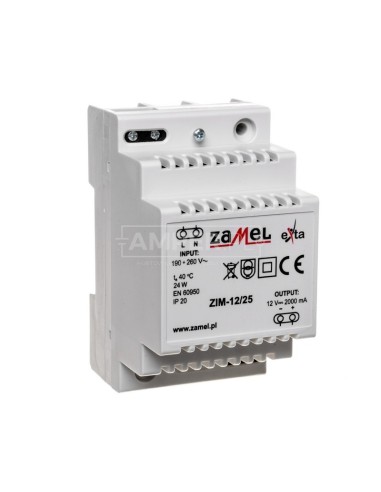 Zasilacz impulsowy 12V DC 2A ZIM-12/25 EXT10000160