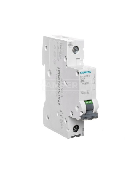 Wyłącznik nadprądowy 1P B 63A 6kA AC 5SL6163-6