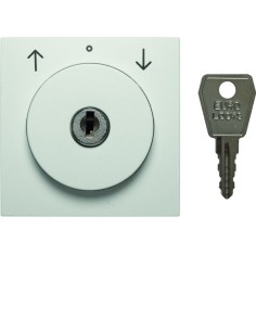 S.1/B.3/B.7 Płytka czołowa z zamkiem do łącznika żaluzjowego na klucz, biały 10811909 Berker Hager