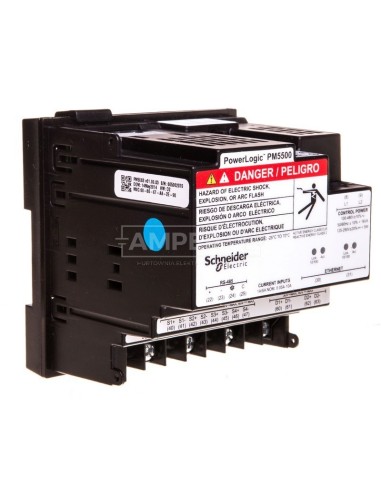 Miernik parametrów sieci (U, I, P, Q, f, PF, E) 5/1A przekładnik 100-415V AC Ethernet Modbus tablicowy 96x96mm METSEPM5563