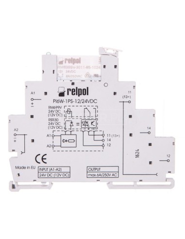 Przekaźnik interfejsowy 1P 6A 24VDC AgSnO2 PIR6W-1PS-24VDC-R 858620