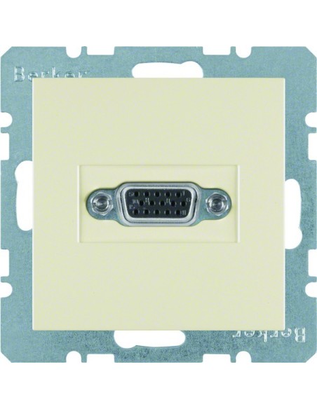 B.Kwadrat/S.1 Gniazdo VGA, kremowy, połysk 3315408982 Berker Hager