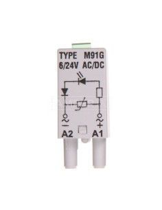 Moduł sygnalizacyjny LV (dioda LED zielony + warystor V) 6-24 V AC/DC M91G szary 854856