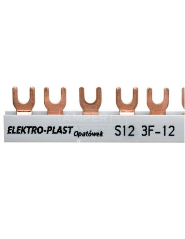 Szyna łączeniowa 3P 63A 12mm2 widełkowa (12mod.) 3F S12 3F-10 45.322