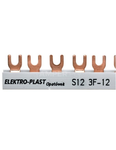 Szyna łączeniowa 3P 63A 12mm2 widełkowa (12mod.) 3F S12 3F-10 45.322